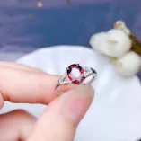 S925 18K Gold Plated Adjustable Ring Setting - 6x8mm Oval Ruby/Sapphire/Emerald