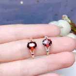 S925 18K Gold Plated Adjustable Ring Setting - 6x8mm Oval Ruby/Sapphire/Emerald