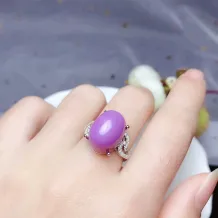 S925 18K Gold-Plated Luxury Ring Setting for 11x15mm Oval Jade/Gemstones