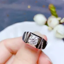 S925 18K Gold-Plated Moissanite Ring Settings For 6.5mm (1ct) to 9mm (3ct) Round Diamonds