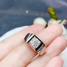 S925 18K Gold-Plated Moissanite Ring Settings For 6.5mm (1ct) to 9mm (3ct) Round Diamonds