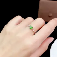 S925 18K Gold Plated Ring Setting 4-6mm Heart Gemstone/Topaz, Fairycore Style