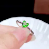 S925 18K Gold Plated Ring Setting 4-6mm Heart Gemstone/Topaz, Fairycore Style