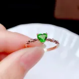 S925 18K Gold Plated Ring Setting 4-6mm Heart Gemstone/Topaz, Fairycore Style