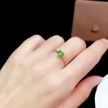 S925 18K Gold Plated Ring Setting 4-6mm Heart Gemstone/Topaz, Fairycore Style