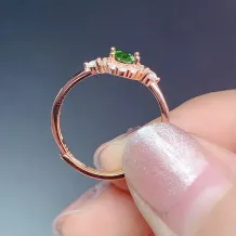 S925 18K Gold Plated Ring Setting 4x5mm Oval Ruby/Sapphire/Emerald Gemstone Mounting