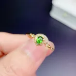 S925 18K Gold Plated Ring Setting Korean Style 3x4mm Oval Ruby/Sapphire/Emerald