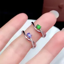 S925 18K Gold Plated Split Shank Ring Setting 3x4mm Oval Ruby/Sapphire/Emerald