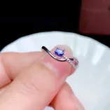 S925 18K Gold Plated Split Shank Ring Setting 3x4mm Oval Ruby/Sapphire/Emerald