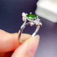 S925 18K Gold Plated Statement Ring Setting - 5x7mm Oval Ruby/Sapphire/Emerald