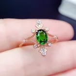 S925 18K Gold Plated Statement Ring Setting - 5x7mm Oval Ruby/Sapphire/Emerald