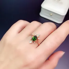 S925 18K Gold Plated Statement Ring Setting - 5x7mm Oval Ruby/Sapphire/Emerald