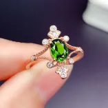 S925 18K Gold Plated Statement Ring Setting - 5x7mm Oval Ruby/Sapphire/Emerald
