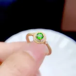 S925 Antique Gold/Silver Ring Setting for 4mm Round Ruby/Sapphire/Emerald