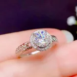 925 Sterling Silver Plated With 18k Gold Classic Solitaire Ring Setting For 6.5mm (1ct) Round Moissanite