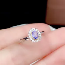 S925 Dual-Tone Gold Jewelry Set - Ring/Pendant/Earring Settings for 4x5mm Oval Ruby/Sapphire/Emerald