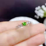 S925 Dual-Tone Gold Ring Setting - 3x3/4x4/5x5mm Square Ruby/Sapphire Mounting