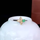 S925 Dual-Tone Gold Ring Setting 3x4mm Oval Ruby/Sapphire/Emerald, Fairycore DIY