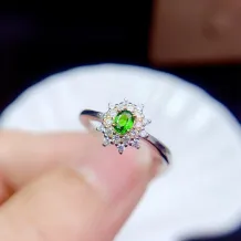 S925 Dual-Tone Gold Ring Setting - 3x4mm Oval Ruby/Sapphire/Emerald Mounting