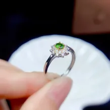 S925 Dual-Tone Gold Ring Setting - 3x4mm Oval Ruby/Sapphire/Emerald Mounting