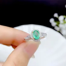 S925 Dual-Tone Gold Ring Setting - 5x7/6x8mm Oval Ruby/Sapphire/Emerald Mounting