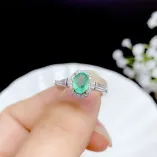 S925 Dual-Tone Gold Ring Setting - 5x7/6x8mm Oval Ruby/Sapphire/Emerald Mounting