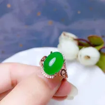 S925 Gold Halo Ring Settings For 7x9mm to 11x13mm Oval Stones Diamond-Accented