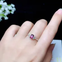 S925 Gold-Plated Adjustable Jade Ring Setting for 4x6mm Oval Stone Unset