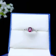 S925 Gold-Plated Adjustable Jade Ring Setting for 4x6mm Oval Stone Unset