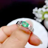 S925 Gold Plated Men's Ring Setting - 5x7mm Oval Ruby/Emerald Mounting, Hollow Design