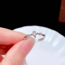 S925 Gold Plated Ring Setting - Minimalist 3mm Round Ruby/Sapphire/Emerald Mounting