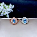 S925 Gold-Plated Ring Settings for 4×6mm 5x7mm 6x8mm Oval Jade Unset