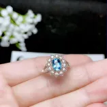 S925 Gold-Plated Ring Settings for 4×6mm 5x7mm 6x8mm Oval Jade Unset