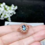 S925 Gold-Plated Ring Settings for 4×6mm 5x7mm 6x8mm Oval Jade Unset