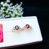 S925 Gold-Plated Ring Settings for Oval Stones - 5x7 to 9x11mm Unset