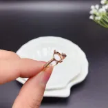 S925 Silver 18K Gold Plated Ring Setting for 6x8mm Oval Gems