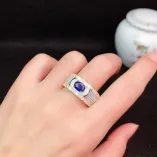 S925 Silver 18K Two-Tone Diamond Ring Setting for 5x7mm Gems