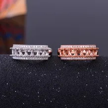 S925 Silver Gold-Plated DIY Ring Setting for Oval 3x4mm Stone