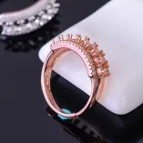 S925 Silver Gold-Plated DIY Ring Setting for Oval 3x4mm Stone
