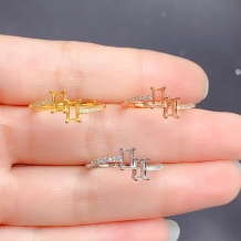 S925 Silver Ring Setting for 3*5mm Gemstones – Stylish &amp; Versatile