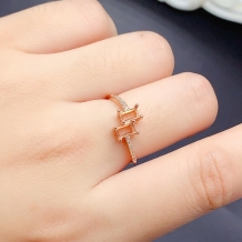 S925 Silver Ring Setting for 3*5mm Gemstones – Stylish &amp; Versatile