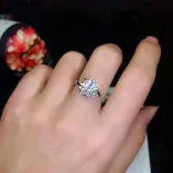 S925 Snowflake-Inspired Twisted 6-Prong Ring Settings for 6.5x6.5 to 9x9mm Round Stones