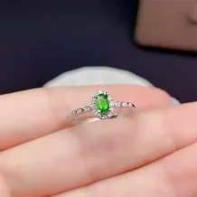 S925 Sterling Silver 18K Gold Plated Asian-Inspired Ring Setting for 3x5mm &amp; 4x6mm Oval Gems