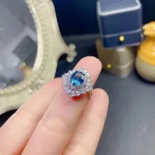 S925 Sterling Silver 18K Gold-Plated Oval Ring Setting 7x9mm