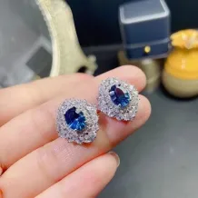 S925 Sterling Silver 18K Gold-Plated Oval Ring Setting 7x9mm