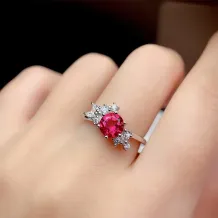 S925 Sterling Silver 18K Gold Plated Ring Setting for 6x6mm Round Gemstones