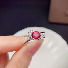 S925 Sterling Silver 18K Gold Plated Ring Setting for 6x6mm Round Gemstones