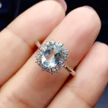 S925 Sterling Silver 18k Gold-Plated Ring Setting For 6x8mm Oval Ruby/Sapphire