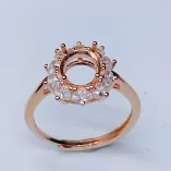 S925 Sterling Silver Adjustable Luxury Ring Setting for 7x9mm & 8x10mm Oval Gems