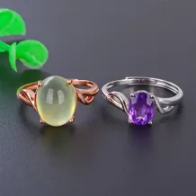 S925 Sterling Silver Adjustable Ring Settings for 6x8 8x10 10x12mm Stones (Unset)